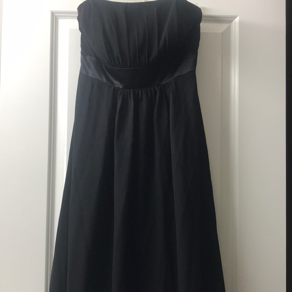 Black strapless dress